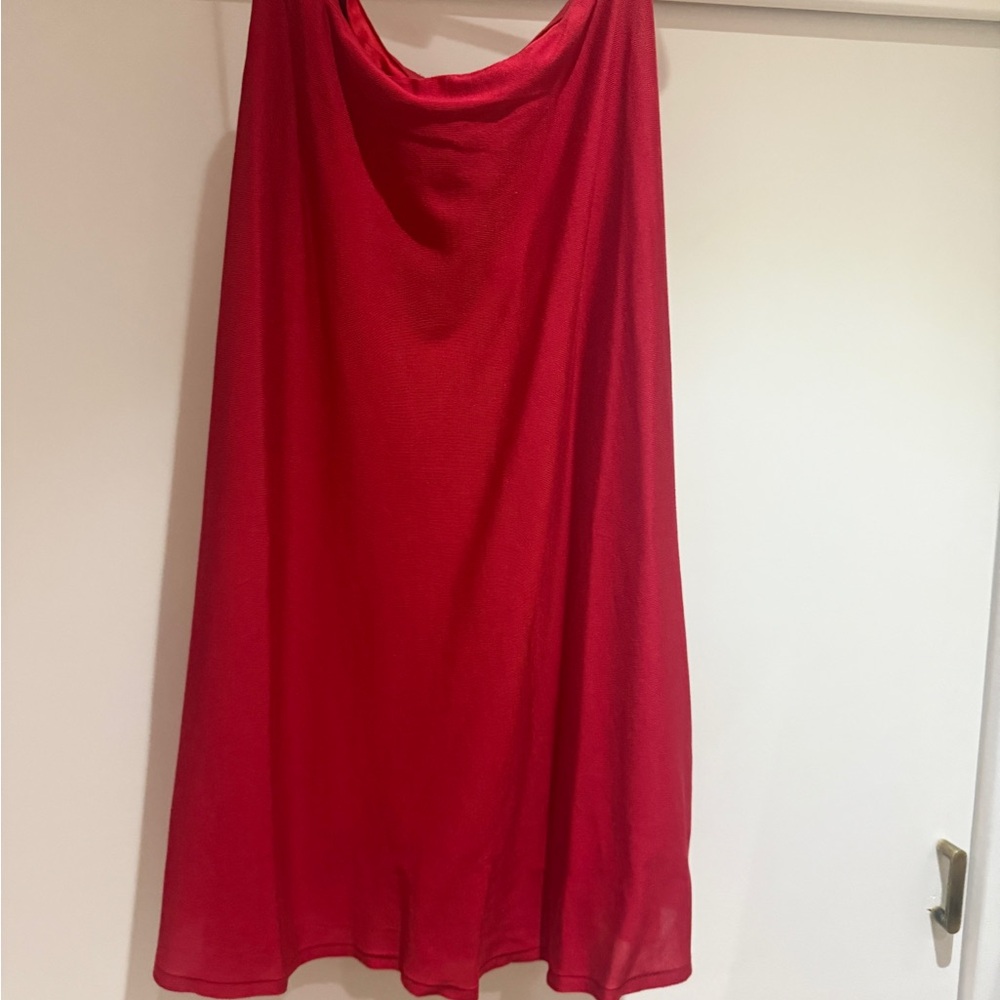 Ralph Lauren Purple Label Vibrant Red A-Line Skirt